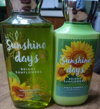 BATH BODY WORKS SUNSHINE DAYS 10 OZ SHOWER GEL 8 OZ LOTION