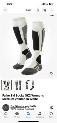 NEW Falke SK2 Ergonomic Sport System Ski Socks Womens 39-40 US 8-9