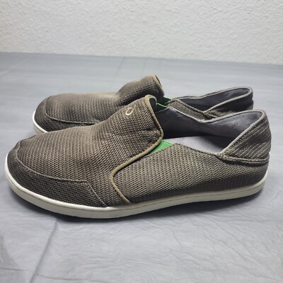 OluKai mens Nohea mesh shoe size 10.5 Olukai Nohea Mesh Shoes Mens 10.5 Slip-On Loafers Brown  main image 3