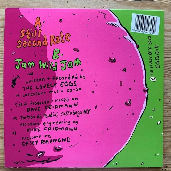 LOVELY EGGS 7" Still Second Rate GREEN MARBLED VINYL Mint Unplayed w/ Inner - Image 3 of 4