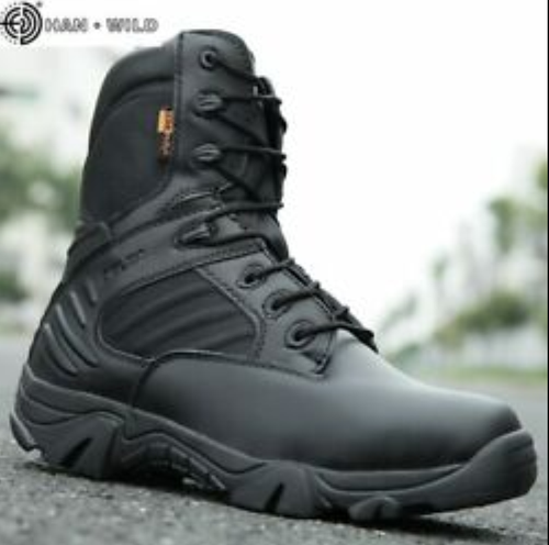 Botas Militares Para Hombres Trabajo Zapatos Prueba De Agua Cómodos Cuero  Fuerte | eBay