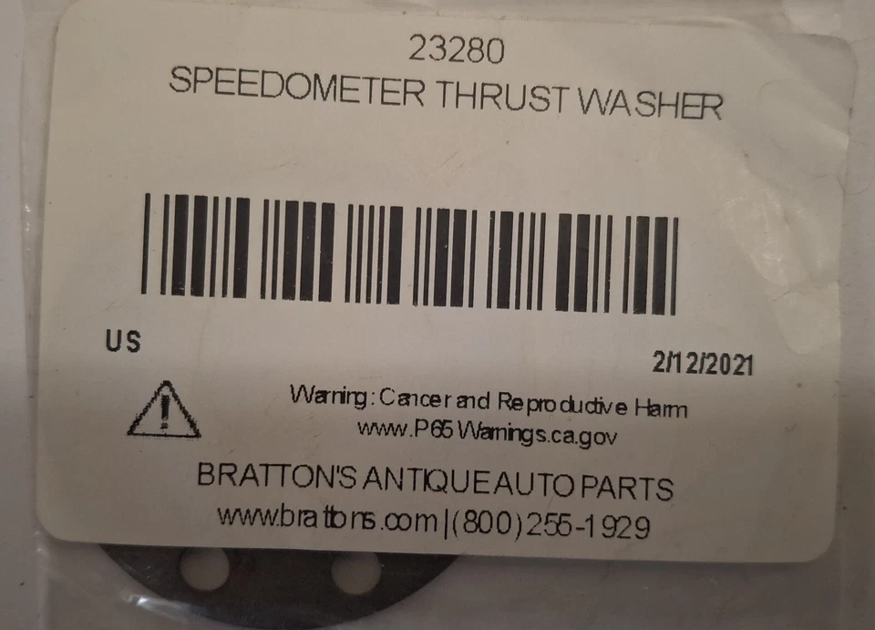 Arandela de empuje velocímetro velocímetro Ford 1928-48 23280 Foto 2 de 3