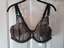 ELOMI MATILDA UNDERWIRE PLUNGE BRA WITH J-HOOK IN LEOPARD NEW