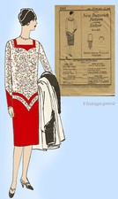 Butterick 1595: 1920s Uncut Long Lean Flapper Frock 35 B Vintage Sewing Pattern