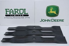 Genuine John Deere X750 Ride On Mower Mulch Blade Set M127673 48 " Deck Set Of 3