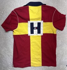 Vintage 90's Tommy Hilfiger Polo Shirt Colorblock Big Back Logo Men  s Small