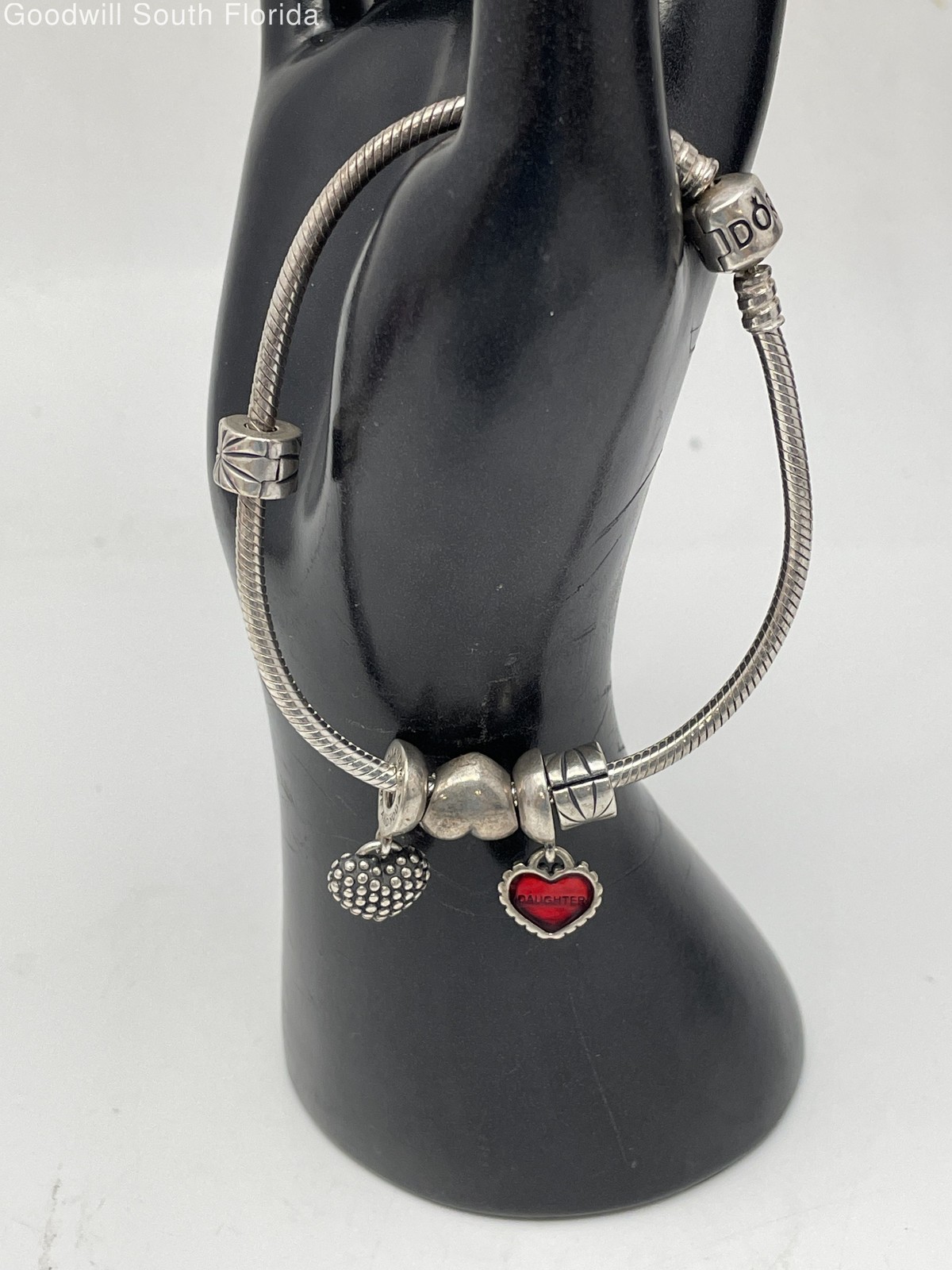 Pandora Silver 925 ALE Bracelet With Charms Weight 31.5g