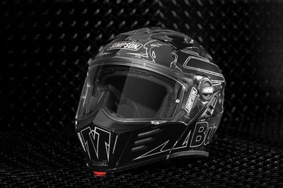 Simpson Mod Bandit Buell Forged Carbon Modular Helmet XS DOT ECE