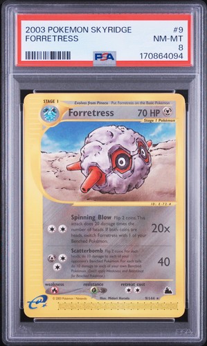 2003 POKEMON SKYRIDGE #9 FORRETRESS PSA 8