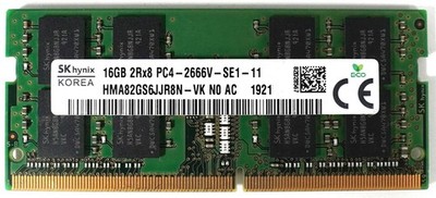 SK hynix 16GB DDR4 2666MHz SO-DIMM Laptop RAM (2Rx8) PC4-2666V-SE1-11