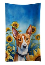 Serviette de cuisine Caroline's Treasures Basenji en tournesols DAC6016KTWL