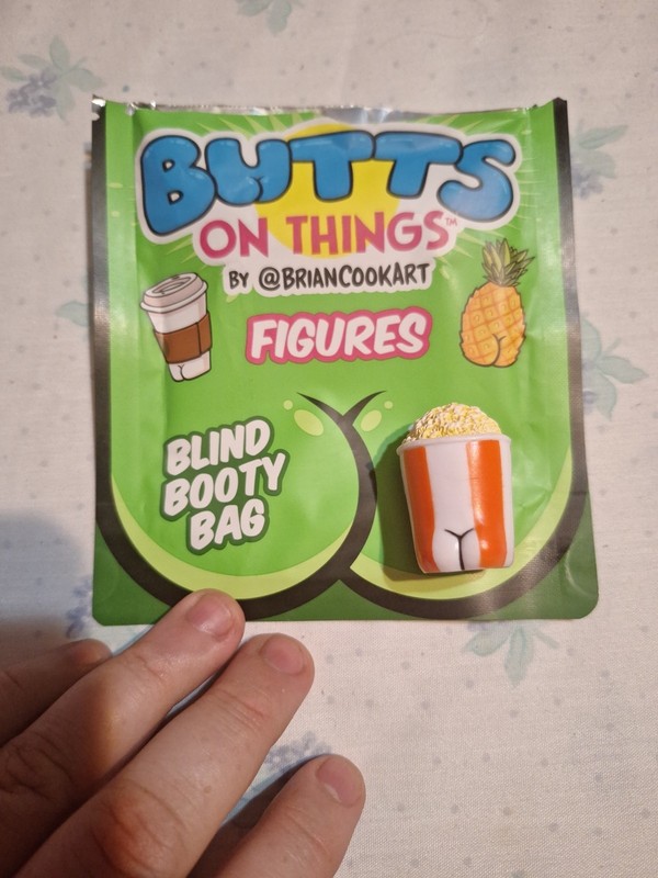 Butts On Things (Brian Cook) Popcorn Bucket Figure Blind Booty Bag OPENED NEW