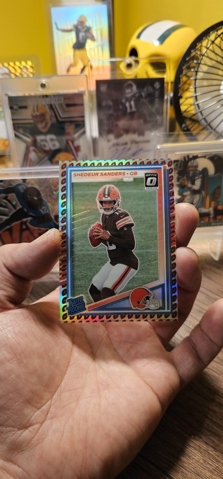 2025 Panini Donruss NFL Optic Preview #306 Shedeur Sanders RC Football Emoji SSP