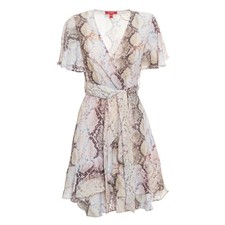 Guess Women's Mini Dress Daphne Snake Print Q3VK23 Size L NEW