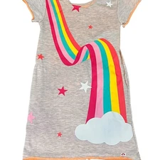 Appaman Orange and Grey Rainbow Dress, Size 8
