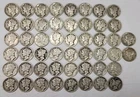 Roll of 50 Silver Mercury Dimes $5 Face Value 90% Silver Coins Mixed Dates  ELM1