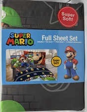 Brand New Nintendo's Super Mario Bros. Full Sheet Sets - 4  Piece
