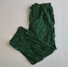Polo Ralph Lauren Pajama Pants Mens XL Green Pony All Over Print Sleepwear READ