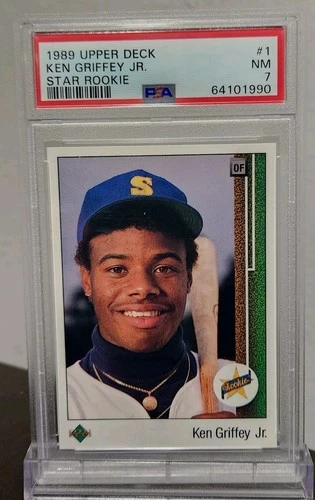 1989 Upper Deck Ken Griffey Jr Rookie Card #1 PSA 7 Star Rookie Iconic