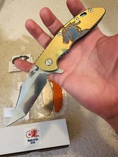 Hinderer Knives XM-18-3.5 Aggressor Titanium Horse Head Scale Magnacut S.W. NEW!