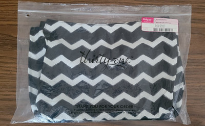 Thirty-One Purse Suite Skirt Chevron 988A Black White Fabric Insert 12'' x 8.5''