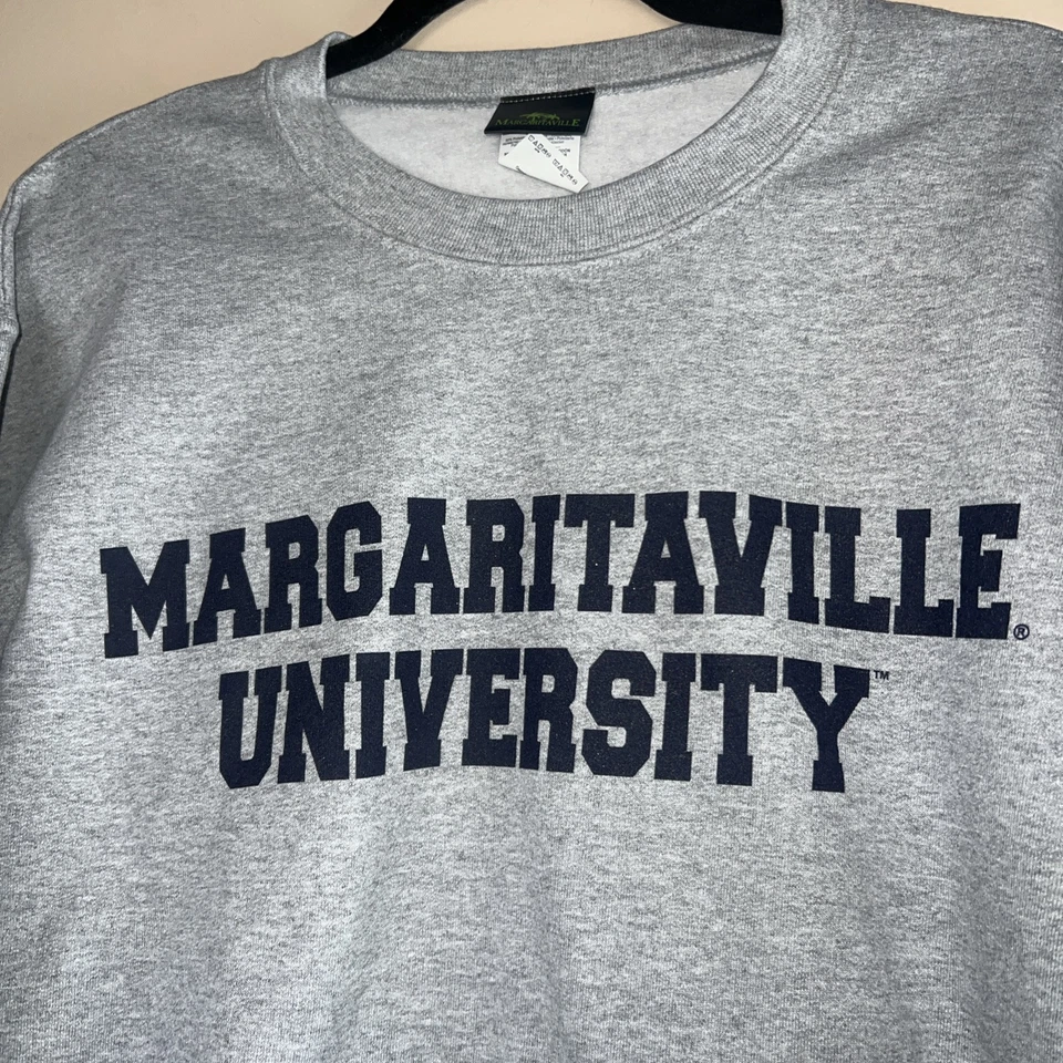 Margaritaville University Gray Sweatshirt Medium Jimmy Buffett Sweatshirt AUTH - Image 2 of 4