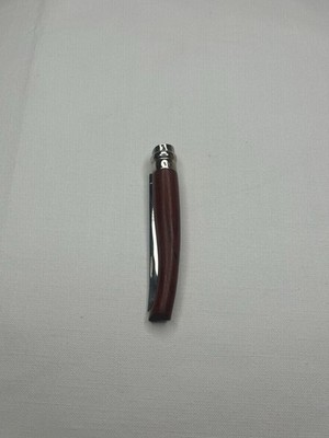 Opinel No8 OP13080 Carbon Steel Knife   Beachwood - Dark brown