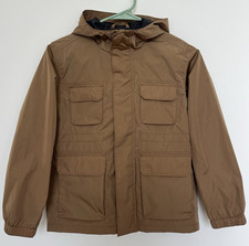 Old Navy Kids Unisex Boys Water-Resistant Hooded Utility Jacket Brown M 8 NWOT