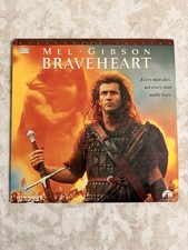 Braveheart Movie Laserdisc 2-disc Mel Gibson Wide Screen AC-3 DOLBY THX 1995