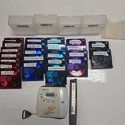 Sony MZ-S1 S2 Sports Net MD Mini Disc Player/Recorder With 23 RW Discs. TESTED!