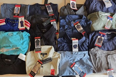 Mens Mixed Lot of 16 Shirts Size Medium Brand New Various Brands and Styles
