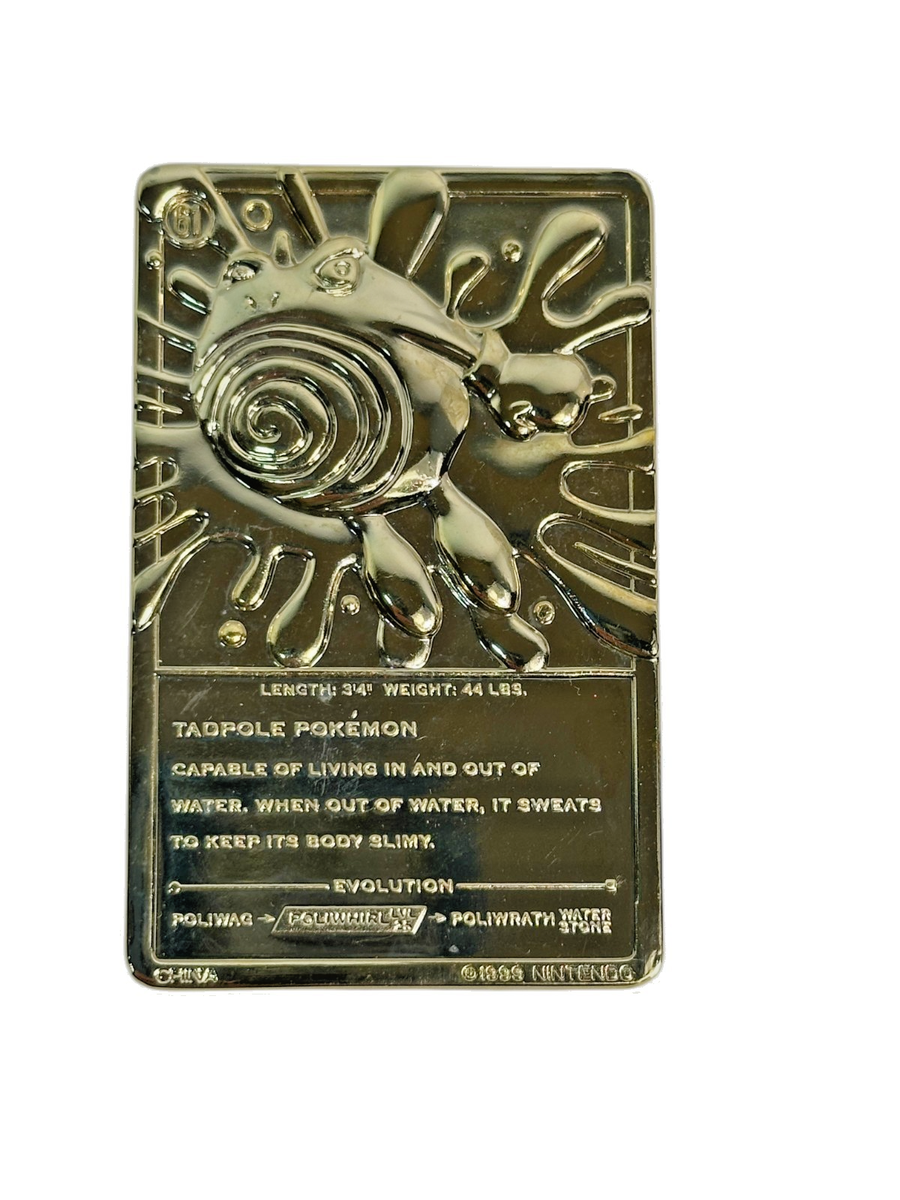 Pokmon Burger King 23K Gold Plated Pokmon Card 1999 Poliwhirl #61 | eBay