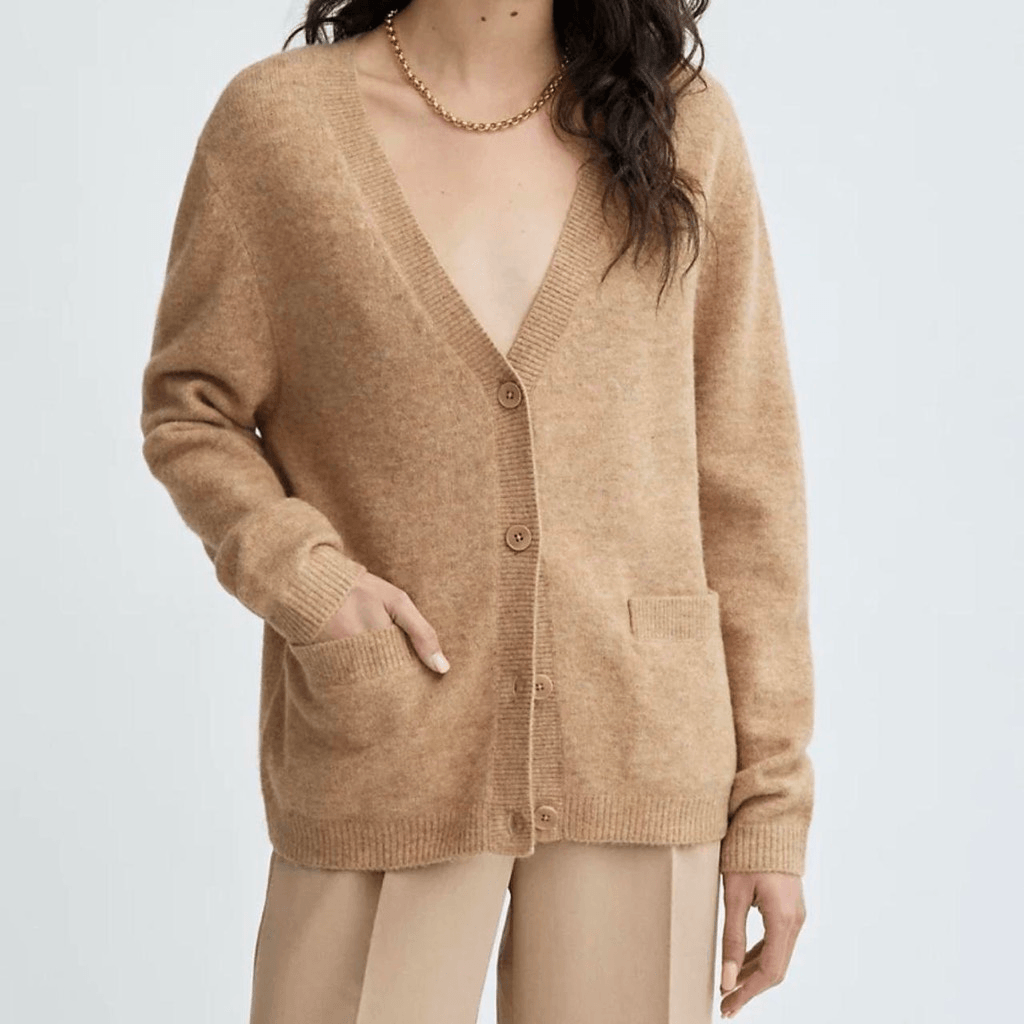 Aritzia Wilfred Shelby Button Front Cardigan Tan size XS