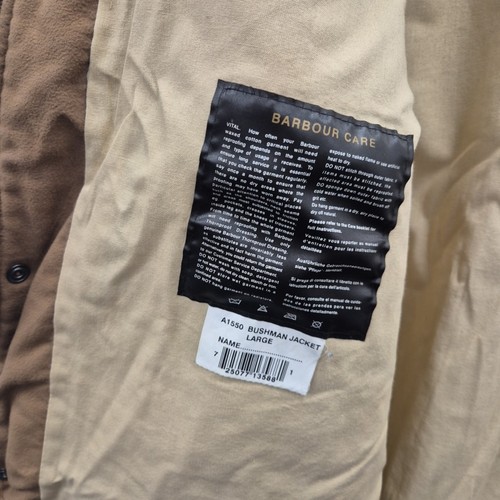 Barbour A1550 Bushman Trucker Country Wax Waterproof Heavy Coat Jacke Large #2 - Bild 5 von 11