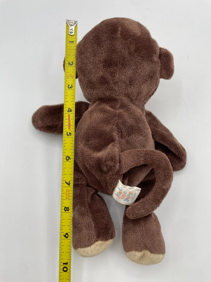 Carters Just One Year Brown Tan Monkey Plush Stuffed Animal 10” 99338 Lovey - Image 2 of 4