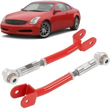 Adjustable Rear Camber Arms For Nissan 350Z Infiniti G35 Coupe 2003-09 Red