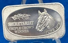 1 Oz. Secretariat Triple Crown Winner .999 Silver Art Bar
