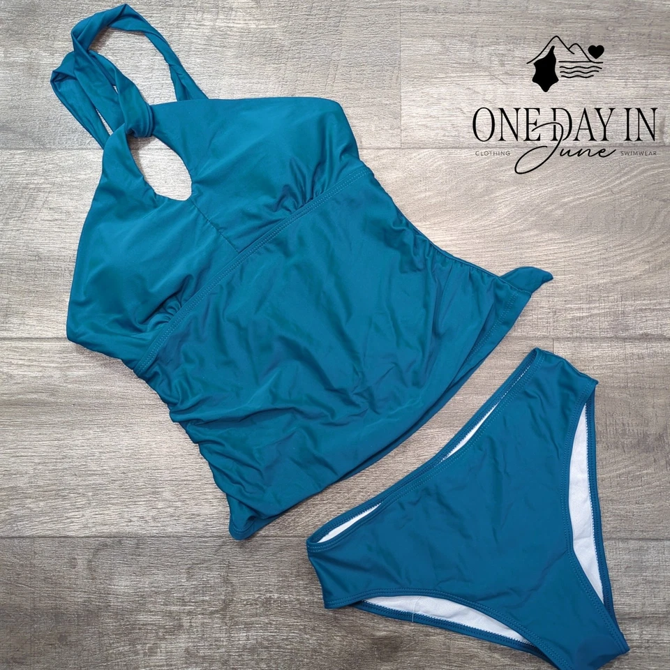 Traje de baño Tankini Zaful con lazo trasero talla S Foto 2 de 4