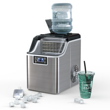 Portable Ice Maker 40Lbs/24H Countertop Self-Cleaning w/Basket and Ice Scoop