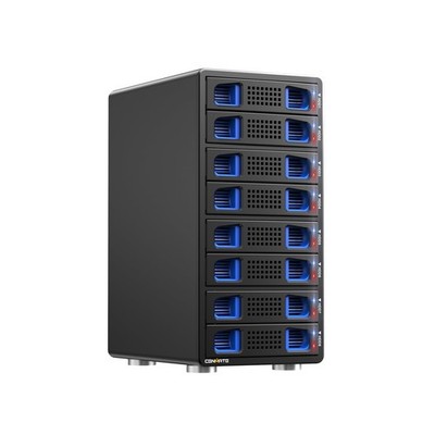 8 Bay Hard Drive RAID Enclosure with Cooling Fan for 2.5/3.5'' SATA HDD/SSD wi...