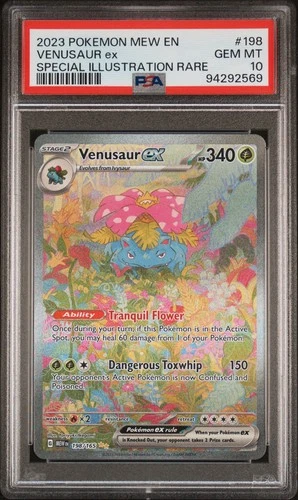 Venusaur Ex SV:151 PSA 10 GEM MINT #198/165 Pokemon TCG 2023 SIR English