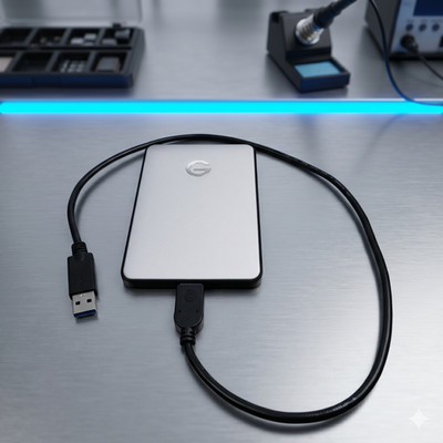 G-Technology G-Drive Slim 500GB Portable External Hard Drive USB 3.0 Silver HDD
