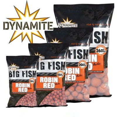 Dynamite Baits Big Fish Robin Red Boilies 1Kg Carp Fishing - 12/15/20/26mm