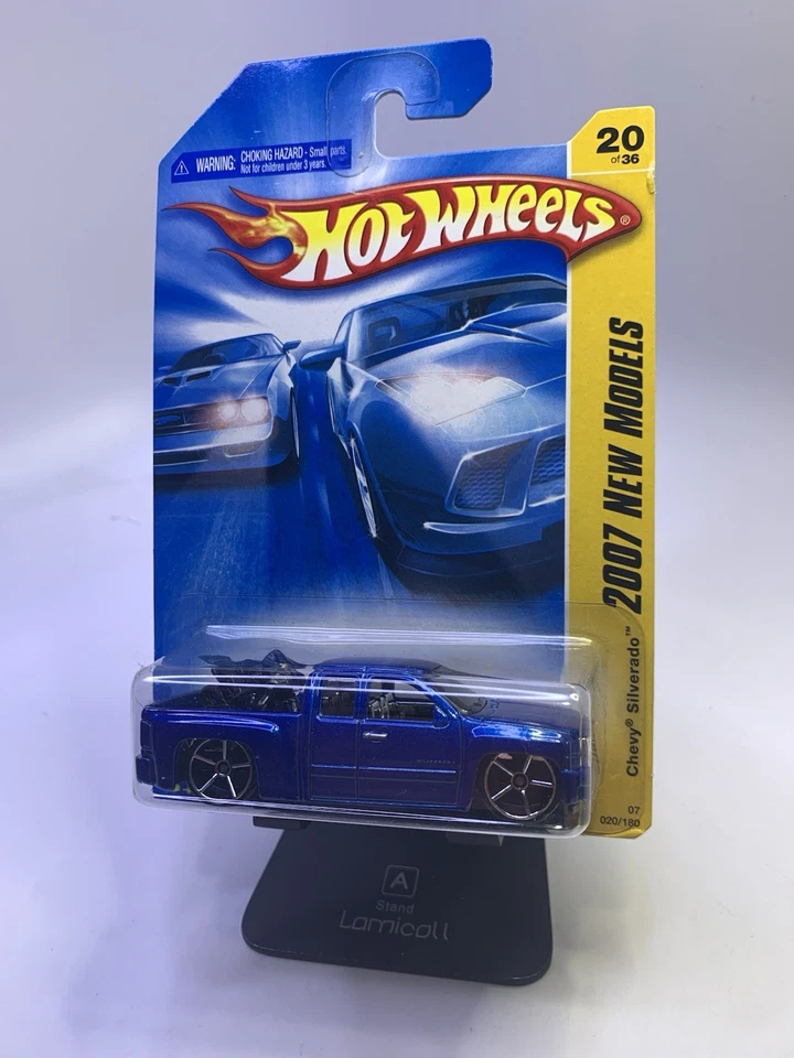 CHEVY SILVERADO MOTORCYCLE BLUE HOT WHEELS 2007 NEW MODELS 20 OF 36 DIECAST - Image 2 of 4