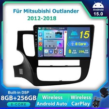 Autoradio Für Mitsubishi Outlander 2012-18 CarPlay Android 15 GPS Navi DSP 256GB