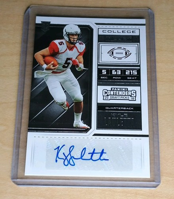 #ad 2018 Contenders Draft Picks Kyle Lauletta College Ticket Rookie Auto Richmond $2.80