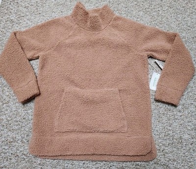 Haven Well Within Womens M Sherpa Funnel Neck Pullover Blush Pink NWT $98
