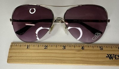 Guess‎ square frame shield avaiator purple bordeaux gold frame faded sunglasses GUESS Aviator Sunglasses Purple Gradient Lens Gold Metal  main image 2