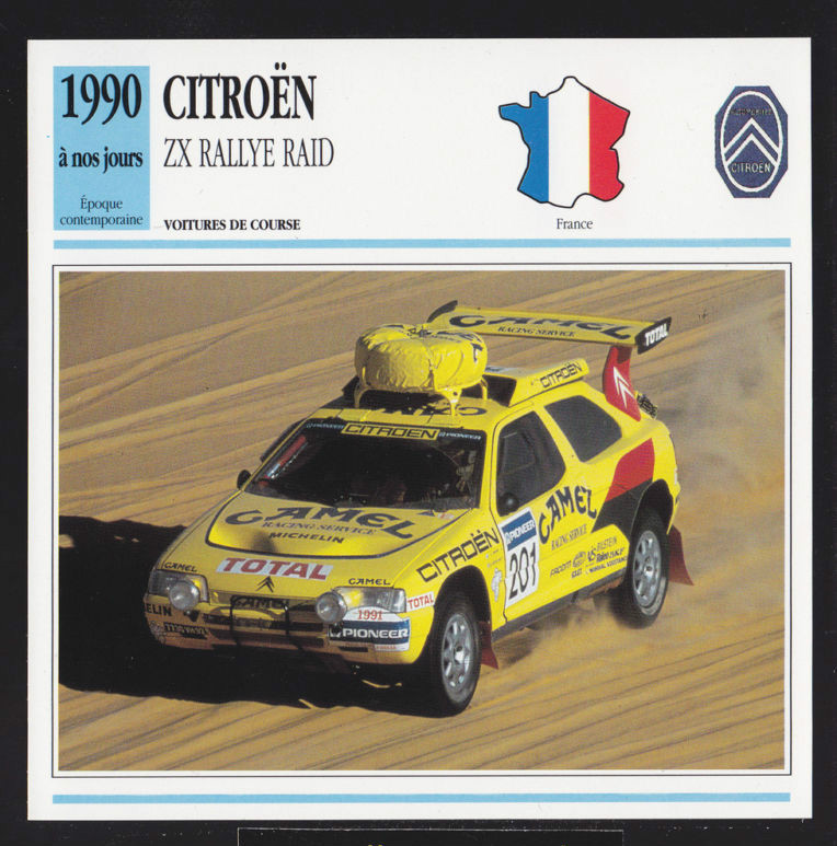 1990 1991 1992 Citroen ZX Rallye-Raid Rally Race Car Photo Spec