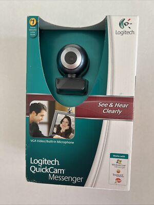NOS 2007 Logitech QuickCam Messenger Computer Laptop Webcam SHELF WEAR BOX